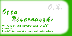 otto miserovszki business card